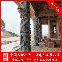 双龙石雕柱子厂家价格 寺庙石雕柱子图片